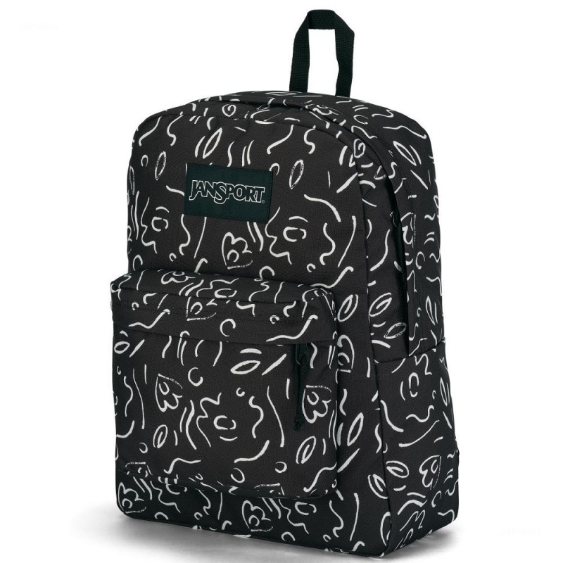 Mochilas Jansport SuperBreak® A Classic Pack Negras Blancas | CO3300CE